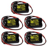 XML Battery (5 Pack) ELB-B001 Lithonia ELBB001 Unitech AA900MAH 3.6v 900mAh Ni-CD Rechargeable Battery Pack Replacement for Exit Sign Emergency Light