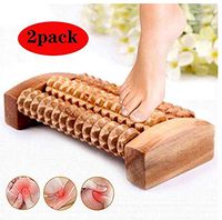 Matoen 2pcs Foot Massage Press Caster Wooden Roller Massager Relieve Plantar Fasciitis Massaging The Sole of The Foot Stress Reduction Promote Circulation and Relaxation