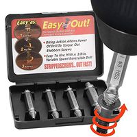 Damaged Screw Extractor Set - Remover Set by Easy Out, Easily Remove Stripped or Damaged Screws. Made From H.S.S. 4341#, the Hardness Is 62-63hrc,Set of 4 Stripped Screw Remover