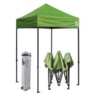Eurmax 5x5 Ez Pop up Canopy Outdoor Heavy Duty Instant Tent Pop-up Canopies Sun Shelter with Deluxe Wheeled Carry Bag（Field Green）