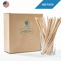 Vitapack 400-Pack Kraft Paper Straws 7.75 Certified Compostable Made in USA