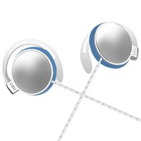 Clip Type Earphones，Portable Stereophone Headphones,with Microphone and Call Controller Stereo Earphones,Suitable for Compatible with 3.5mm iPhone, Android Mobile Phone White