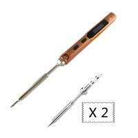 UY CHAN Upgraded Original TS100 Digital OLED Programmable Pocket-size Smart Mini Portable Soldering Iron Station Kit DC 5525 Embedded Interface Acceleration Sensors STM32 Chip (with B2 Tip + BC2 Tip)