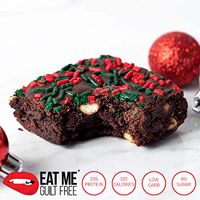 Eat Me Guilt Free, High Protein, Low Carb, Limited Edition Holiday Cheer Brownie, Box of 12 Brownies