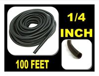 Wire Loom Black 100' Feet 1/4" Split Tubing Hose Cover Auto Home Marine