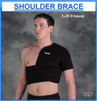 Proline Shoulder Support Brace - Black - Adult Free Size Left Hand