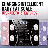 Digital Body Weight Bathroom Scale,LCD Display Weighing Scale Cartoon Body Scale Support Weight Loss Measuring Tool (Black, 290 x 260 x 40mm)