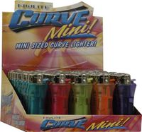 Mini Curve Lighters 50ct Display - Translucent Colors