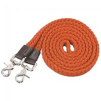 Tough-1 Pro Cotton Roping Rein Bright Orange