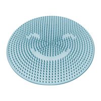 YLCOYO Lazy Person Foot Bath Artifact Back Massage Cushion Non-Slip Massage Pad for Bathroom Strong Suction Cup Floor Shower Mat (Blue)