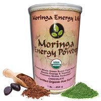 Moringa Chocolate Powder 1lb. USDA Organic, Feel Energy & Health by ingesting This 100% Pure and Natural Raw/Organic Super Food. 112 Servings.