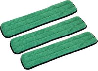 Real Clean 18 inch Microfiber Dry Dusting Mop Refill Pads for Flat Microfiber Mop Frames (Pack of 3)