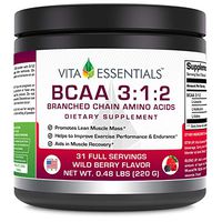 Vita Essentials Bcaa 3:1:2 31 Servings Powder, Wild Berry Flavor, 220 Gram