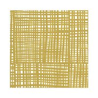 Caspari Raffiné Paper Linen Luncheon Napkins in Gold, Four Packs of 15
