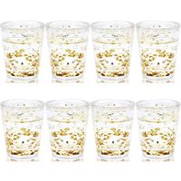 Juvale Party Shot Glasses with Gold Confetti (8 Pack)