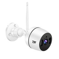 Outdoor Security Camera, TDT 1080P Full HD Home Surveillance Camera, Outdoor Wi-Fi IP Camera with Night Vision, Motion-Sensing Light, 2-Way Audio, Motion Detection, IP65 Waterproof, Cloud Storage