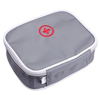 Whitelotous Portable Small Medical Bag Travel Organizer (Gray)