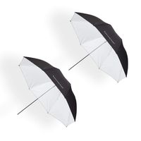 UNPLUGGED STUDIO (2pack) 33inch White Umbrella (Fiberglass Rib) UN-048