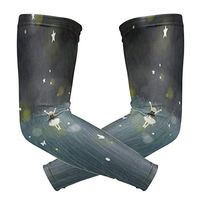 LEVEIS Under The Stars Girl Arm Sleeves UV Protection for Men Women Sunblock Protective Gloves Running Golf Cycling Driving Long Arm Cover 1 Pair