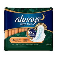 Always Ultra Thin Pads, Overnight 14 ea