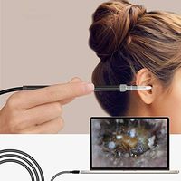 USB Ear Cleaning Endoscope,1.3 Megapixels HD Ear Endoscope Camera, Ear Scope Earwax Remover Tool with 6 LEDs, IP67 Waterproof Camera