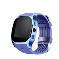 Highpot Smart Watch T8 BT3.0 Smart Wrist Watch Support SIM and TFcard Camera Pedometer Sport Tracker for iOS iPhone Android (Blue)