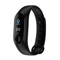 Shuohu Screen M3S Smart Bracelet Sports Blood Pressure Heart Rate Bracelet Wristband Fitness Tracker Black