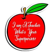Teacher Superpower Sticker Apple Stickers Waterbottle Sticker Tumblr Stickers Laptop Stickers Vinyl Stickers
