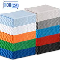 Frienda 100 Pieces Microfiber Cleaning Cloths 7 x 6 Inch Screen Microfiber Cloths for Smart Phones Laptops Tablets Lens TV Camera Lens Eyeglasses Glass Optical Cleaning Cloths