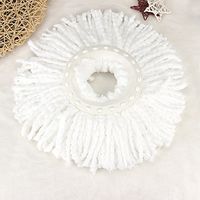Mop Head Replacement 360 Rotating Easy Magic Microfiber Spinning Floor Mop Head White Cleaning Supplies