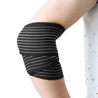 uxcell Universal Black Elastic Elbow Support Wrap Bandage Brace Sprain Joint Protection