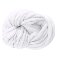 Wool Yarn for Crocheting - Super Coarse Woolen Icelandic Wool -Perfect for Knitting and Crochet Project (White)