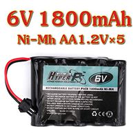 HYPERPS 6V 1800mAh Ni-MH 5 Cell Rechargeable AA Battery Pack SM-2P Plug