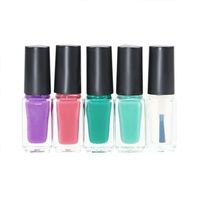 Nail Art Polish,Putars Fashion 5Pcs Nail Art Stamping Polish Nail Latex Manicure Set 5ml (A)