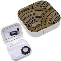 Portable Contact Lens Case Box Travel Kit Mirror + Bottle + Tweezers Container Holder [ Wavy ]