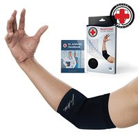 Doctor Developed Copper Elbow Brace & Elbow Support Sleeve and Doctor Written Handbook —Guaranteed Relief for Tennis Elbow, Golfers Elbow, Arthritis, Elbow Compression & Support (S)