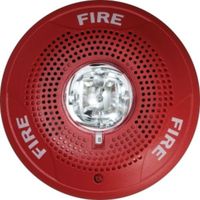 Speaker Strobe, Ceiling, Std Candela, Red