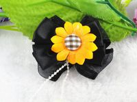 16pcs Organza Polyester Appliques Craft Wedding Party Sewing Decoration U Pick (Black)
