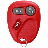 KeylessOption Replacement 3 Button Keyless Entry Remote Control Key Fob 15042968 -Red