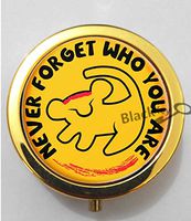 BlackKey Never Forget Who You Are 3-Compartment Decorative Pocket Gift Box Case Organizer for Pill, Color 2 -34