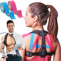 Posture Corrector for Women and Men | Improve Bad Posture | Front Adjustable Clavicle Brace | Back Brace for Posture Correction | 2 Kinesiology Tapes Included by My Way Fitness