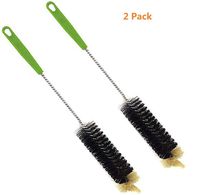WeTest 2 Pack 17" Long Bottle Cleaning Brush,Flexible Bendable Brushes for Washing Narrow Neck Beer,Wine,Kombucha,Water Bottles,Decanter,Narrow Neck Brewing Bottles