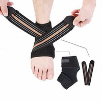 Fittoo Ankle Brace Adjustable Ankle Support with Stabilizer Straps for Sports, Protects Against Chronic Ankle Strain, Sprains Fatigue - Single