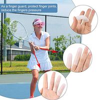 Bulary 10 Pair Gel Finger Protectors,Gel Finger Sleeves Support Finger Cots for Arthritis,Anti-Skid Wear Resistant,White and Skin Color