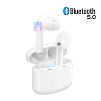 Bluetooth Headphones, True Wireless Earbuds for Sport, 25 H Playtime Built-in Dual Mic, Stereo Sound Bluetooth 5.0 Earphones with Charging Case for All Bluetooth Devices