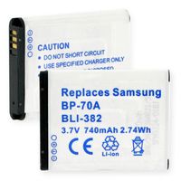 Empire BLI-382 3.7V Samsung BP-70A Li-ion 740 mAh Batteries - 2.74 watt