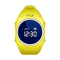 Waterproof Smart Watch for Kids, Circular Dial Smart Watches for Boys Smartwatch WiFi GBS LBS Positioning Tracker Watch SOS Call Wrist Watch Phone Best Gift for Girls Children boy (Yellow)