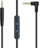 Replacement Audio Cable Cord with Upgraded Inline Mic/Remote Control for Bose QC25, QC35, QuietComfort 25/35, On-Ear 2, OE2, OE2i, SoundLink, SoundTrue Headphones -Black