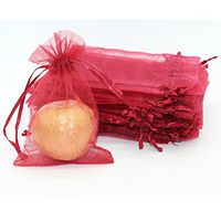 Organza Bags 100pcs 4 x 6 Inch Gift Bags Organza Drawstring Pouch Jewelry Party Wedding Favor Party Festival Gift Bags Candy Bags (Claret)