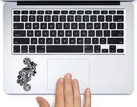 Tardis with Gears Gallifreyan Doctor Who Printed Trackpad Clear Vinyl Decal Sticker Compatible with Apple MacBook Pro Air 11" 12" 13" 15" All Years Laptop Keyboard (New 13" MacBook Pro)